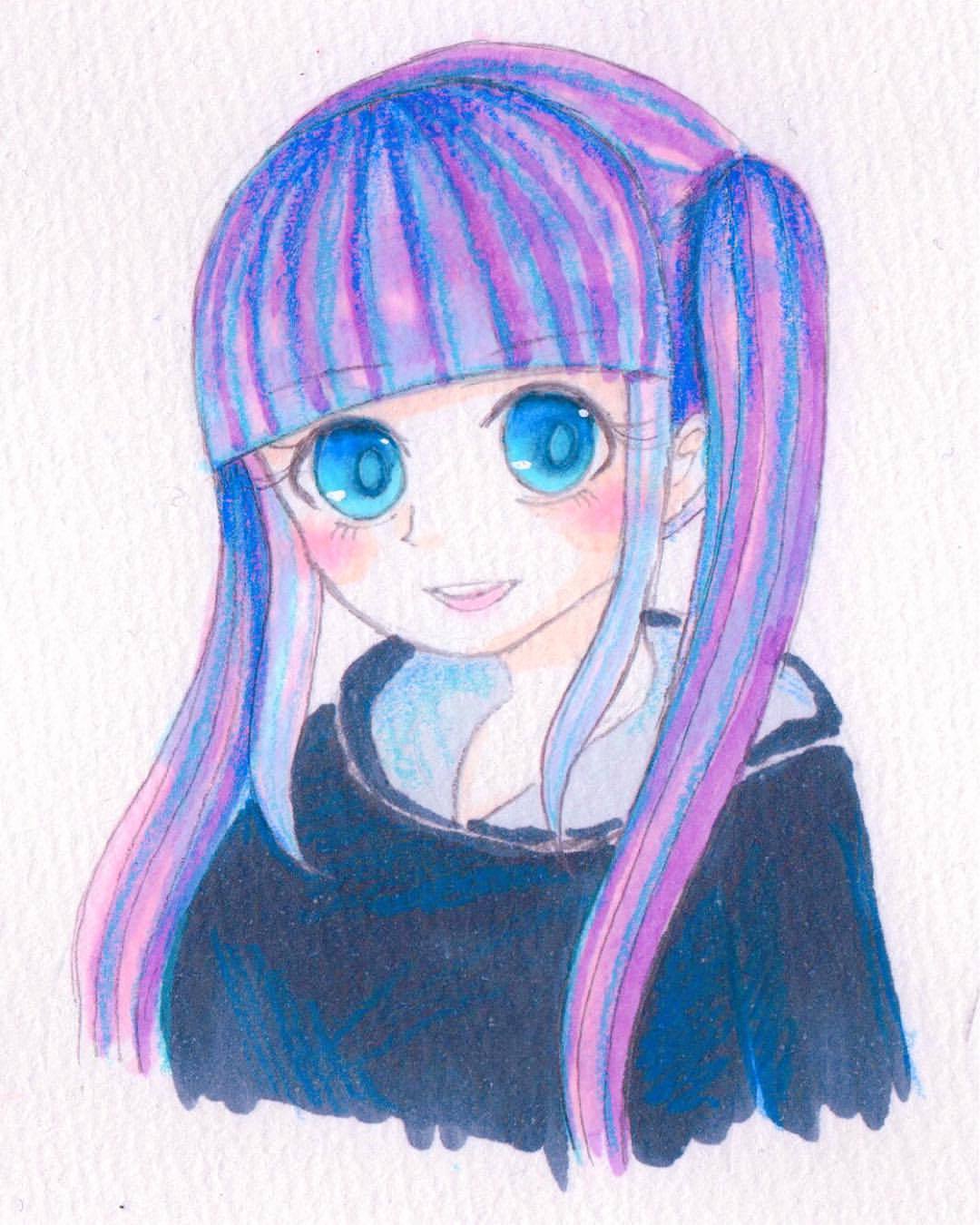 つくるくる The Girl Neo ゆめかわいい ネオンカラー 女の子 イラスト