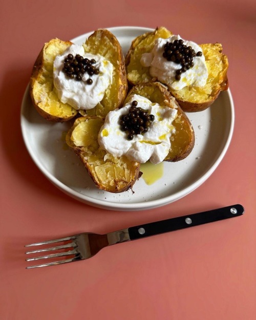 Baby Baked Russets With Cool, Thick Coconut Sour And Spicy, Brined Green Peppercorns That Burst In Your