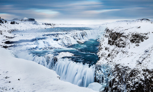 The Golden Waterfall - Gullfoss, southern Iceland by Páll Guðjónsson on Flickr.