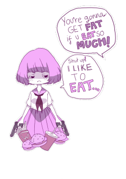 rainbowhiccup:  One guy said this to me last week and I almost punched him in the face…. . … .. I’ll eat as much as I want to so shut up!(◡‿◡✿) 