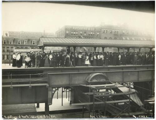 cityofbostonarchives: Some things in Boston change. Some things stay the same. East platform of Nort