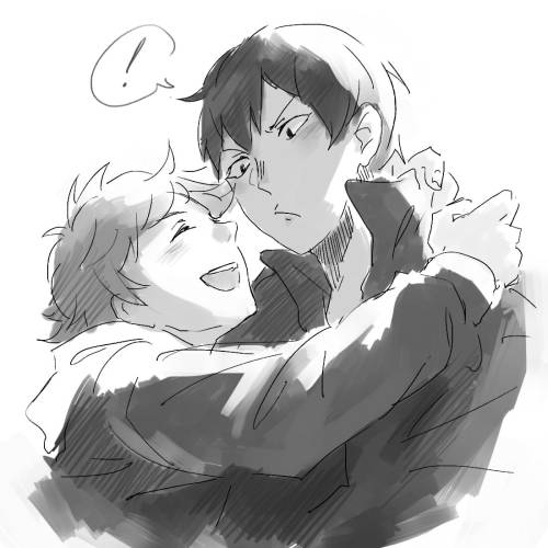 aokamei:Just some stress-relief kagehina scribbles during exam season.