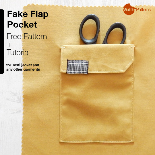 Waffle Patterns // sewing patterns for ladies — Free Fake Flap Pocket  pattern and Tutorial