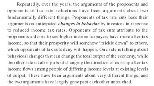 Thomas Sowell —“Trickle Down” Theory and “Tax Cuts for the Rich”