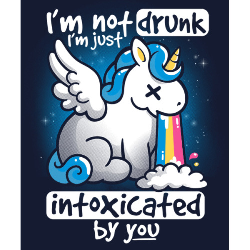 Just 12 hours remain to get today’s Last Chance Tee: “Unicorn not drunk” on Qwerte