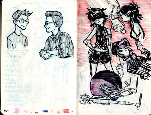 Sorry guys for not updating recently and being MIA ;w; Here are a few sketchbook scans from last yea