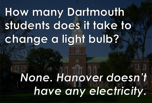 The Ivy League + Light Bulb Jokes 