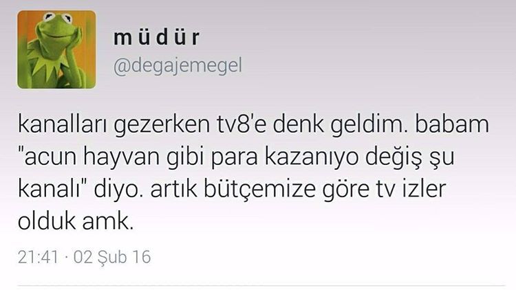 kanalları gezerken tv8'e...