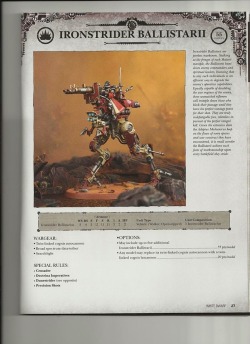 the-emperor-protects:  jolly-plaguefather:motesofdust3487:alliesindex:Skitarii leaks have been floating around the net from various sources.Posting up some of the leaks that have the rules. Really liking the rules and the look of those walkers.How does
