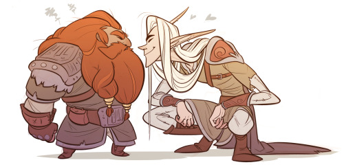 coconutmilkyway: height n body type difference are my fave things about elves n dwarves that the lot