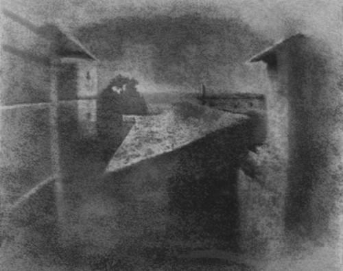 “The First known surviving Photo produced in camera” also called “View of the Window at Le Gras”, by Niépce 1826.
This is generally considered the First Photo ever made in most of the book about History of Photography. There are many studies about...