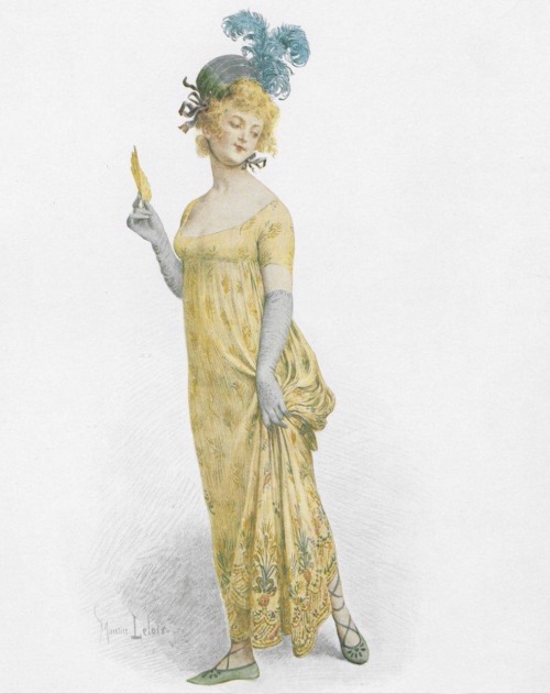 Enquête sur la mode féminine.High-Life Tailor.Plaquette.Art by Maurice Leloir.(1853-1940).Illustrate