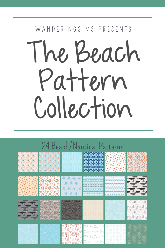 wanderingsimsfinds:
“🌊 ⚓ This collection is for all your beach/nautical/ocean pattern needs 🌊 ⚓
Introducing the Beach Pattern Collection
• There are 24 seamless patterns included
• Found under THEMED
• There are ZIPs for sims3packs, packages, and...