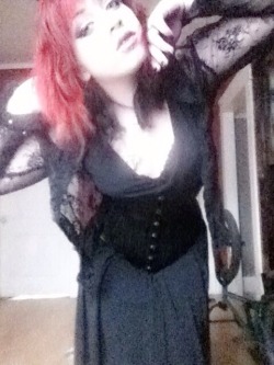 acidmermaidprincess:  Selfies of the day.  I recreated Misty Days black outfit towards the end when Madison knocked her out in the casket.  &lt;3 