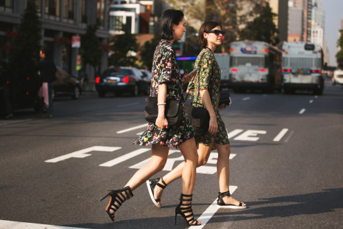 Eva Chen and Emily Weiss, NYFW. For Refinery 29. 