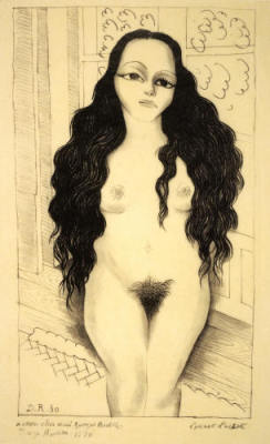 cg54kck:  Nude with Long Hair (Delores Olmedo) 1930 Diego Rivera (Mexican1886-1957) 