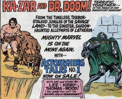 comfortfoodcontent:  1970 Astonishing Tales Marvel Comics House Ad