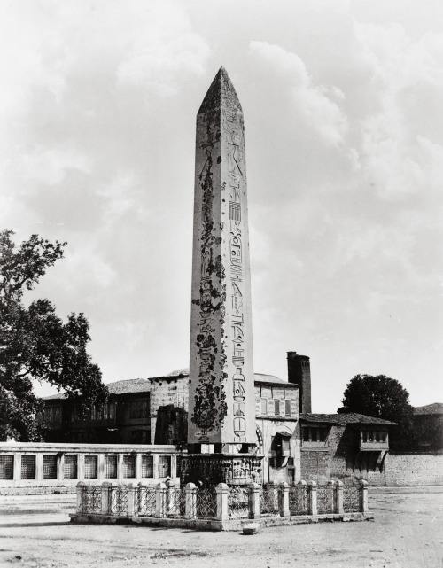 The Obelisk of Theodosius, Around 1490 BC the Egyptian Pharaoh Thutmose III erected two obelisks bef