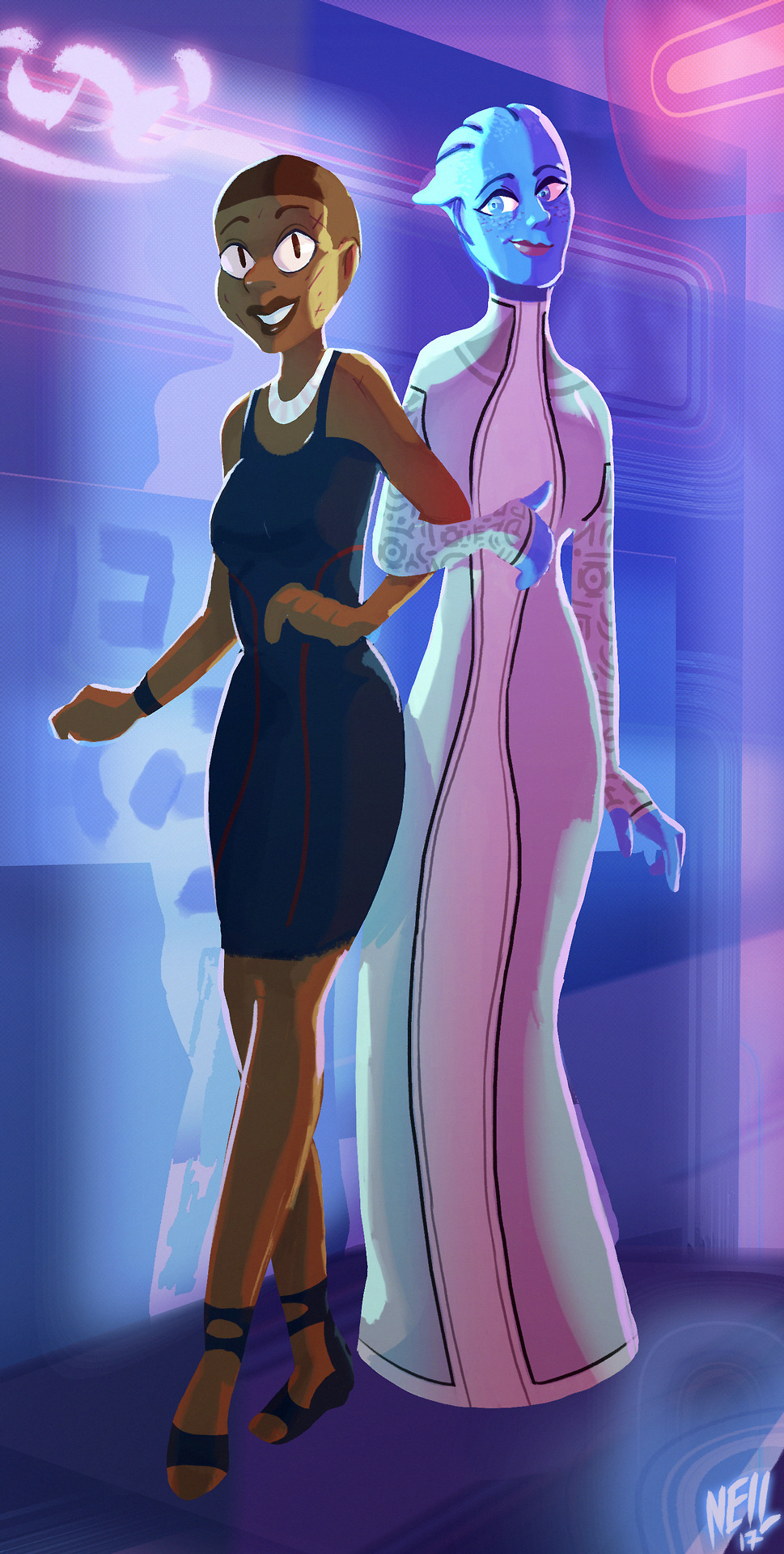000000-art:The Citadel DLC was so much fun. Here’s my Shepard and Liara on their