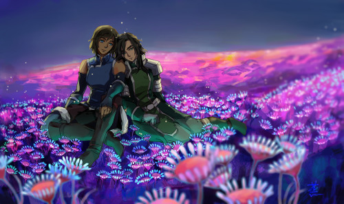 novawittmann:Korra and Kuvira are in the spirit world, in a piece of peace for a while. I’m no
