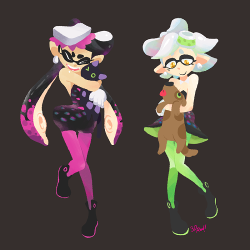 2015 -&gt; 2022Redraw of my first Splatfest drawing!