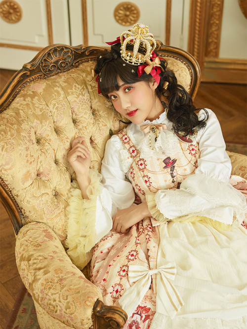 my-lolita-dress: LolitaUpdate: Poker Queen Prints Classic Lolita Dress is available at white and bla