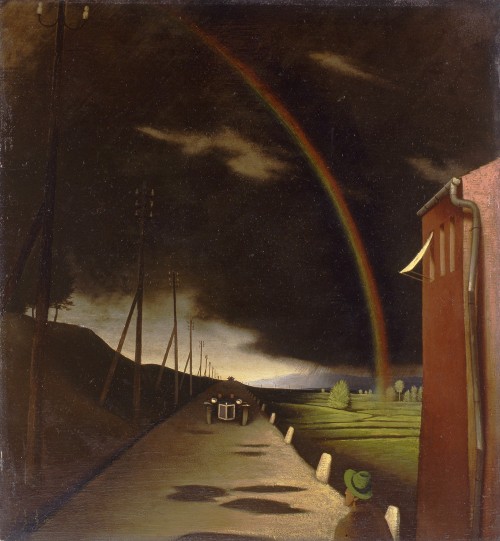 electripipedream:Franz Sedlacek, Landscape with Rainbow, 1930