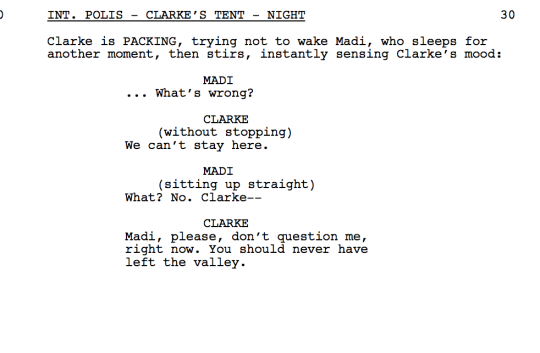 Hey guys!We’re back with another look inside the script, this time with Clarke and Madi. 506 was written by Drew Lindo and directed by Michael Blundell. Hope you enjoy!