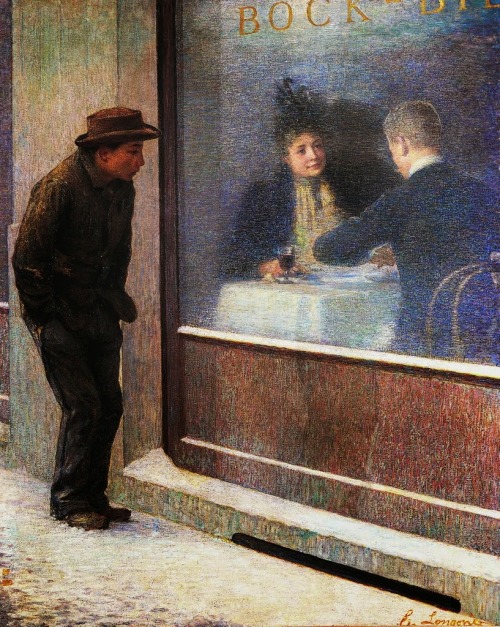 Reflections of a hungry  -  Emilio Longoni (Barlassina, 1894Italian painter 1859 - Milan, 1932Contra