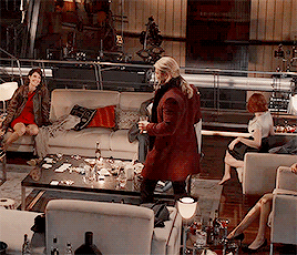 sexualthorientation:thor gif challenge: [3/3] outfits↳the deep red long sport coat that ruined my li