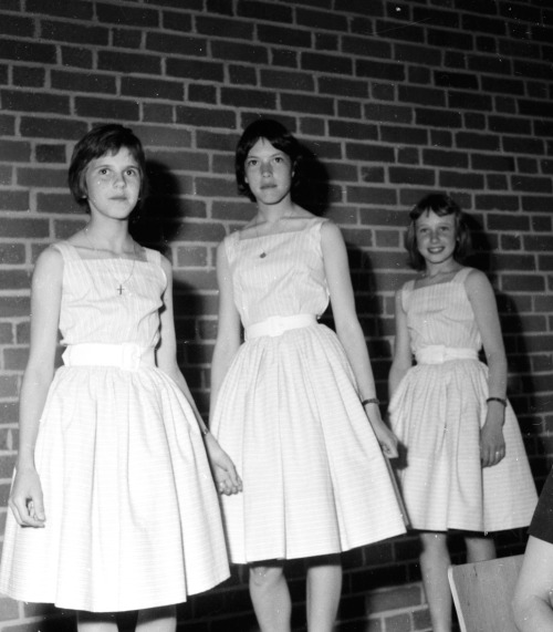 Unknown girls, 1959, Sweden.