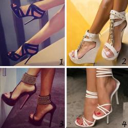 ideservenewshoesblog:  Charming Ankle Strap Metal Chain Wedge Sandals  1,3