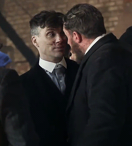 imtommyfuckingshelby:  shelbypolly:  I just want to know what Tom was telling to him  😅😅    Me too!!! He looks like he just wants to piss himself laughing 😂😂