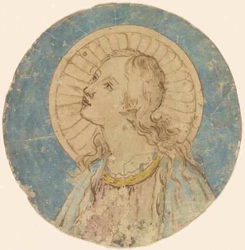 elyssediamond: Head and Shoulders of the Virgin or a Female Saint Anonymous, Italian School16th