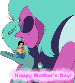 ask-alexandrite-fusion:  Happy Mother’s Day! - &lt;3 Alexandrite &amp; Steven Universe!