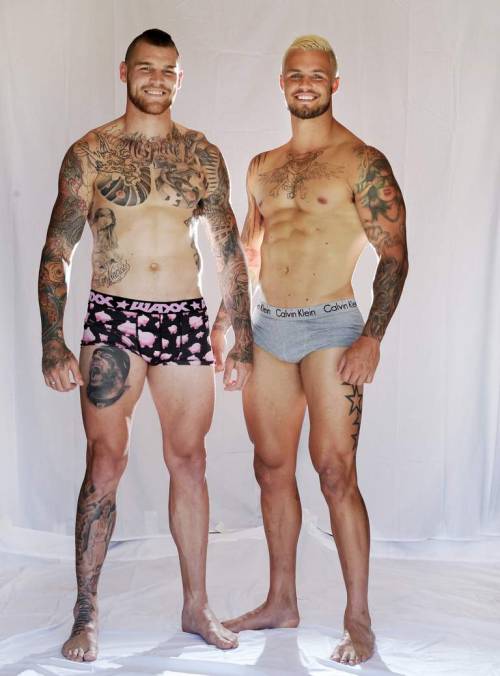 traveladdict227:  Australian professional rugby league players Sandor Earl and Josh Dugan photographed by Colleen Petch.