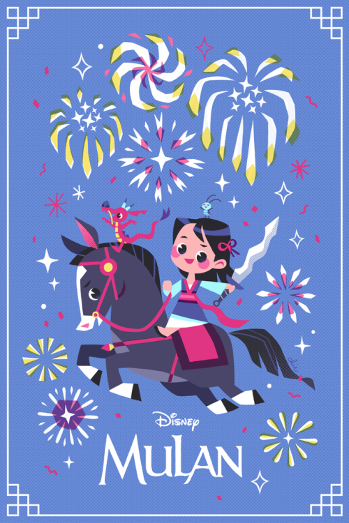 Happy to share a chibi Mulan print I designed for Cyclops Print Works recently <3 They’ll be on s