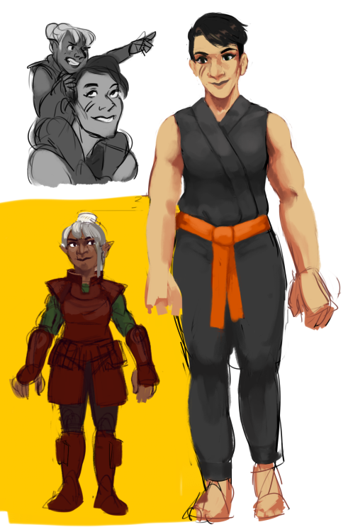 im join my fisrt DnD game and im hella pumped, lots of sketches of mines + kuvvin&rsquo;s charac