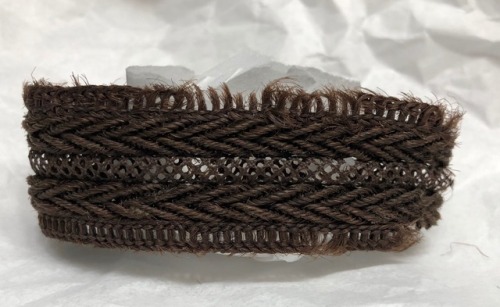 rosscountyhistoricalsociety:This bracelet is made from human hair, and dates to the mid 19th century