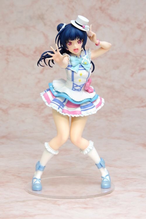 aqours-updates:pictures of the you and yoshiko scale figures !!