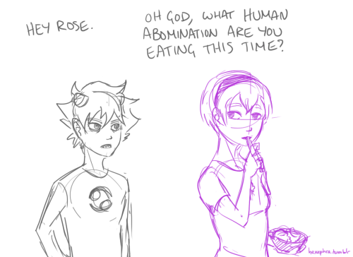 hexephra: rosesollux: I want Karkat to have never had any kind of frozen treat before and one day Ro