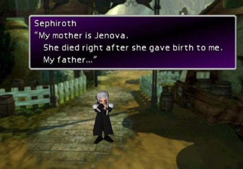 sephinova - Poor Sephiroth, I think he’s trying to mask his pain...