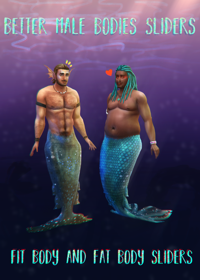 narci_cism on Tumblr: I've had some test sliders like these in my game for  a long time now, but when I noticed that my presets don't work on mermans