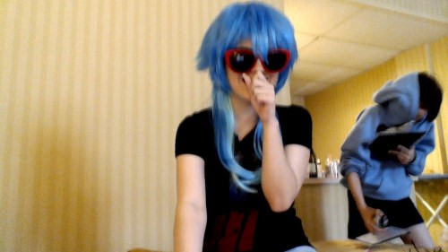 LOOK AT THE UNBELIEVABLE JOB aughostus DID TAMING THIS BEAST OF AN AOBA WIG AND SHE DID MY MAKEUP TO