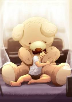 domtopv2:  A boy and his teddy bear.