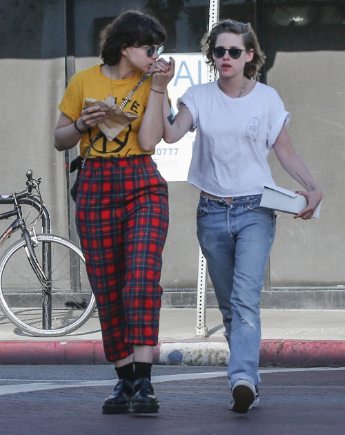 kristen-jaymestewart:1st April 2016- Kristen with Soko out in Los Angeles