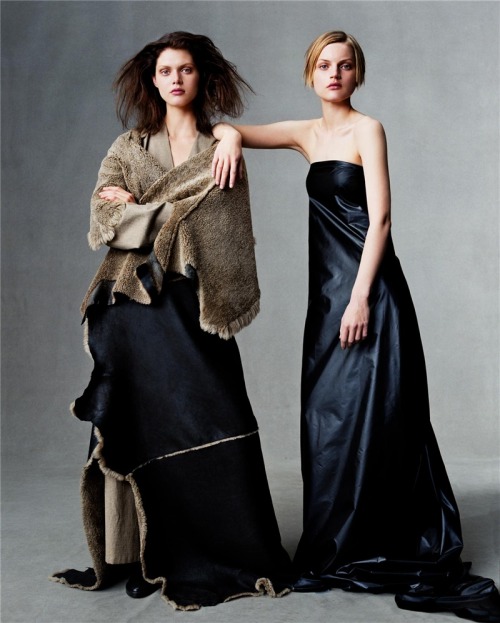 Malgosia Bela and Guinevere Van Seenus in Independence Day shot by Steven Meisel for Vogue US, Jul. 