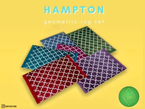 Hampton Geometric Rug Set6 individual colorsBase Game Compatible{download} Patreon {download} Dropbo