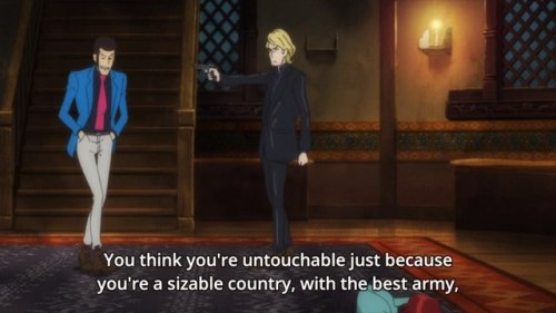 paulsebert:  mushroombossa:  it’s TRUE and you SHOULD say it  Lupin does not have time for your American Exceptionalism Bullshit! 