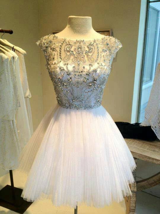 Short white prom dress